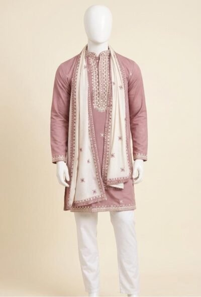 Festive Men’s Kurta Set with Dupatta