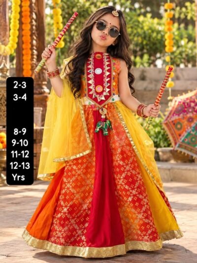 IMG-20260922-WA0059 Mirror Work Navratri Lehenga Set for Girls