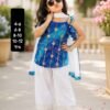 IMG-20260922-WA0097 Bandhani-Print Cotton Kurti Pant Set for Girls