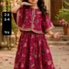 IMG-20260922-WA0118 Floral Cotton Lehenga Choli Set with Umbrella Shrug