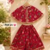 IMG-20260922-WA0120 Floral Cotton Lehenga Choli Set with Umbrella Shrug