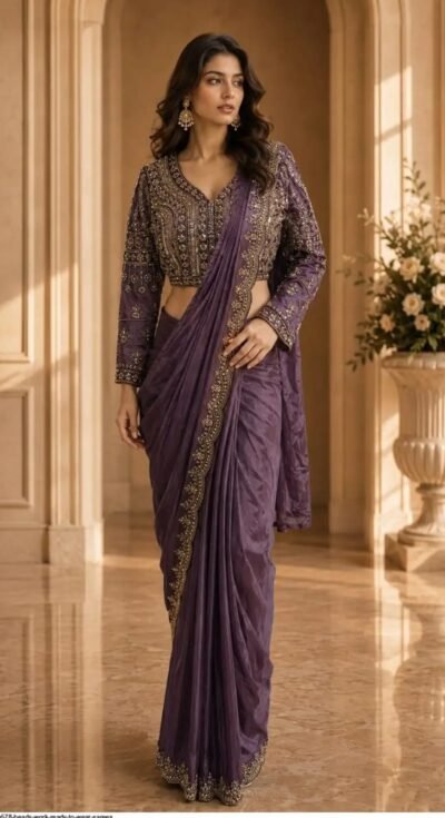 IMG-20260922-WA0857 Beadwork Satin Ready-to-Wear Saree