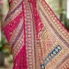 IMG-20260922-WA1066(1) Rani Pink Bandhani-Inspired Embellished Chinon Saree