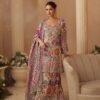 Pastel Multicolour Printed Kurta Palazzo Set With Dupatta