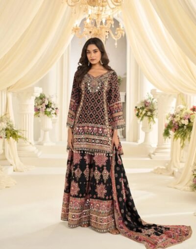 IMG-20260923-WA0206 Aari & Gota Patti Printed Crepe Silk Sharara Set