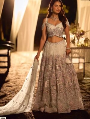 IMG-20260923-WA0207 Ivory Silk Hand Mirror Work Lehenga Set With Embroidered Dupatta