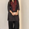 Ajrakh Print Embroidered Farshi Salwar Set