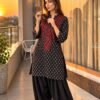 Ajrakh Print Embroidered Farshi Salwar Set