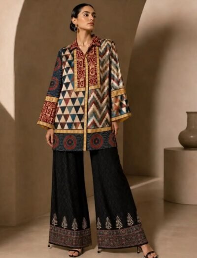 IMG-20260923-WA0477 Geometric Print Crepe Co-ord Set