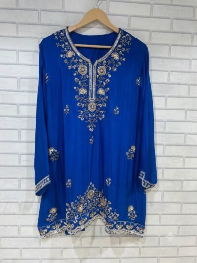 IMG-20260924-WA0585 Royal Blue Embellished Chinon Gharara Set