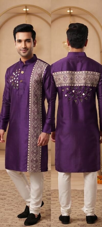 IMG-20260924-WA0883 Ajrakh-Inspired Mirror Work Men’s Kurta