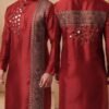IMG-20260924-WA0885 Ajrakh-Inspired Mirror Work Men’s Kurta
