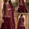 Georgette Embroidered Skirt Set with Mirror Work