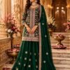Georgette Embroidered Skirt Set with Mirror Work