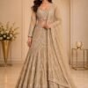 Embroidered Net Lehenga Set with Full-Sleeve Blouse