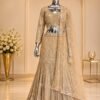 Embroidered Net Lehenga Set with Full-Sleeve Blouse