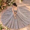 Pure Silk & Net Mirror Work Lehenga Choli