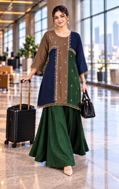 Premium Silk Handwork Indo-Western Set