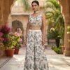 Georgette Blouse Palazzo Indo-Western Set