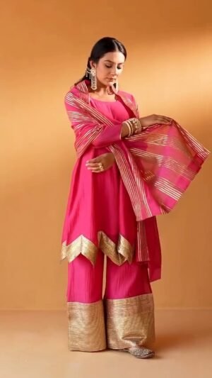 SCF0153-product-image Mul Chanderi Gota Kurta Palazzo Set
