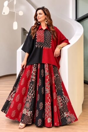 SCF0156-01 Premium Cotton Printed Lacework Set