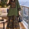 SCF0157-02 Natural Crepe Designer Co-ord Set