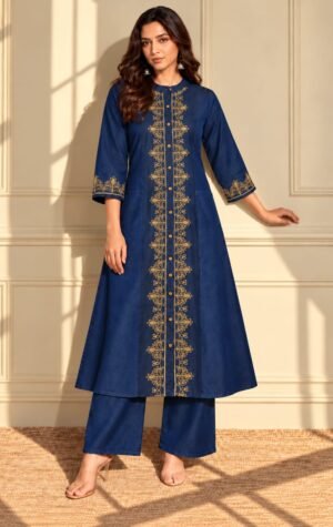 SCF0160-01 Natural Crepe Handwork Co-ord Set