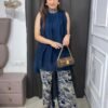 Pure Chinon Halter-Neck Top Palazzo Set