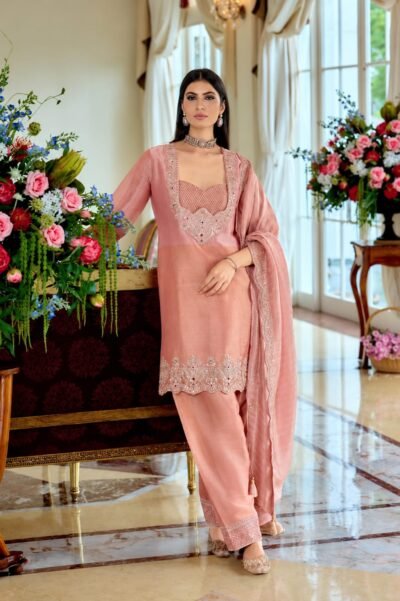 SCF0168-01 Kanjeevaram Tissue Zardozi Farshi Salwar Set