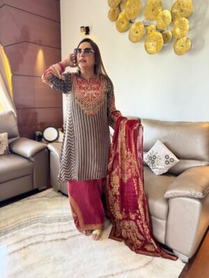 SCF0170-01 Crepe Designer Co-ord Set