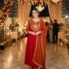 SCF0175-01 Mul Chanderi Anarkali Pant Dupatta Set
