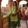 SCF0183-02 Chinon Mirror Work Farshi Salwar Dress