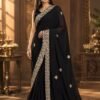 SCF0192-03 Pitta & Cutdana Pure Georgette Saree