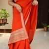 Chiffon Silk Sequin Saree with Bandhej Blouse