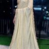 SCF0197-01 Pure Georgette Cutdana Pearl Cocktail Saree