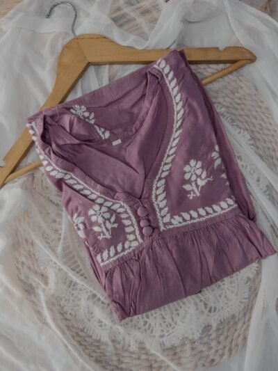 SCF0203-01 Chikankari Rayon Gown