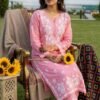SCF0207-03 Lucknowi Chikankari Kurti Pant Set