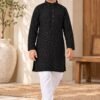 SCF0213-03 Kids Rayon Chikankari Kurta Pant Set – 6 Colours