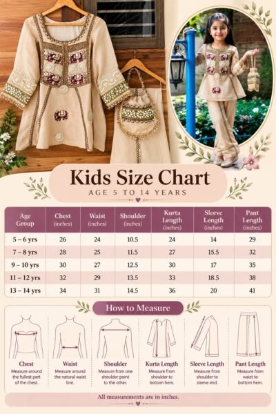 SCF0215-03 Kids Tissue Shimmer Designer Bell-Bottom Set