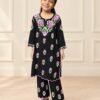 SCF0216-03 Kids Black Rayon Lucknowi Chikankari Palazzo Set