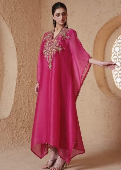 SCF0217-1 Viscose Georgette Tilla Handwork Kaftan