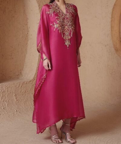 SCF0217-2 Viscose Georgette Tilla Handwork Kaftan
