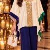 SCF0221-1 Elegant Crepe Kaftan Co-ord Set