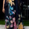 Digital Print Georgette Saree with Scalloped Handwork Border