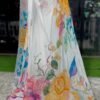 Digital Print Georgette Saree with Scalloped Handwork Border