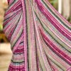 SCF0229-02 Printed Georgette Saree with Woven Zari Stripes