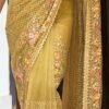 SCF0230-01 Parsi Work Net Saree with Stone Embellishments