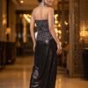 Sequin Cutwork Denim Top & Shimmer Skirt Set