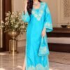 Mirror & Dori Work Shimmer Organza Pant Set