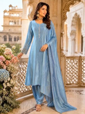 SCF0250-01 Handwork Shimmer Silk Three-Piece Suit